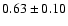 $0.63 \pm0.10$