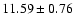 $11.59\pm0.76$
