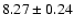 $8.27\pm0.24$