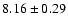 $8.16\pm0.29$