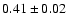 $0.41 \pm0.02$