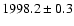 $1998.2 \pm0.3$