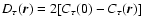 $D_\tau(\vec{r}) =2 [C_\tau(0) - C_\tau(\vec{r})]$