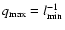 $q_{\rm max}=l_{\rm min}^{-1}$