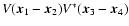$V(\vec{x}_1-\vec{x}_2) V^*(\vec{x}_3-\vec{x}_4)$