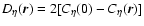 $D_\eta (\vec{r}) = 2 [C_\eta(0) - C_\eta (\vec{r})]$
