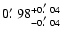 $0\hbox{$.\mkern-4mu^\prime$ }98^{+0\hbox{$.\mkern-4mu^\prime$ }04}_{-0\hbox{$.\mkern-4mu^\prime$ }04}$