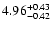 $\rm 4.96^{+0.43}_{-0.42}$