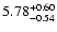 $\rm 5.78^{+0.60}_{-0.54}$