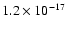 $1.2 \times 10^{-17}$