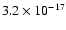 $3.2 \times 10^{-17}$