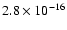 $2.8 \times 10^{-16}$