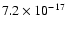 $7.2 \times 10^{-17}$
