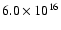 $6.0 \times 10^{16}$