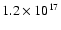 $1.2 \times 10^{17}$