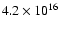 $4.2 \times 10^{16}$
