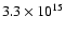 $3.3 \times 10^{15}$