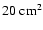$ \rm 20 ~ cm^2$