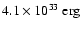 $\rm 4.1 \times 10^{33} ~erg$