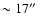 $\sim 17\hbox{$^{\prime\prime}$ }$
