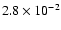 $2.8\times 10^{-2}$