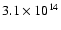 $3.1\times 10^{14}$