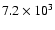 $7.2 \times 10^{3}$