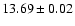 $13.69\pm0.02$