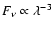 $F_\nu \propto \lambda^{-3}$