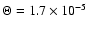 $\Theta =1.7 \times 10^{-5}$