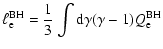 $\displaystyle \ell_{\rm e}^{\rm BH}={1\over 3}\int {\rm d}\gamma(\gamma-1)Q_{\rm e}^{\rm BH}$