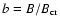 $b=B/B_{\rm cr}$