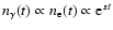 $n_\gamma(t)\propto n_{\rm e}(t)\propto {\rm e}^{st}$