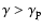 $\gamma>\gamma_{\rm p}$