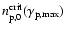 $n_{\rm p,0}^{\rm crit}(\gamma_{\rm p,max})$