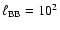 $\ell _{\rm BB}=10^2$