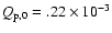 $Q_{\rm {p,0}}=.22 \times 10^{-3}$