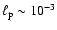 $\ell_{\rm p}\sim
10^{-3}$