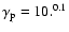 $\gamma _{\rm p}=10.^{0.1}$