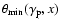 $\theta_{\rm min}(\gamma_{\rm p},x)$