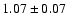 $1.07\pm0.07$
