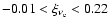 $-0.01< \xi_{\nu_{\rm e}}< 0.22$