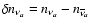 $\delta n_{\nu _{a}}=n_{\nu _{a}}-n_{\overline{\nu
}_{a}}$