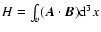 $H=\int_v(\vec{A}\cdot \vec{B}){\rm d}^3x$