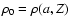$\rho_0 = \rho(a,Z)$