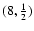 $(8,\frac{1}{2})$