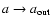 $a \rightarrow a_{\rm out}$
