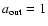 $a_{\rm out}=1$