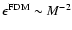 $\epsilon^{\rm FDM} \sim M^{-2}$