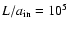 $L/a_{\rm in}=10^5$
